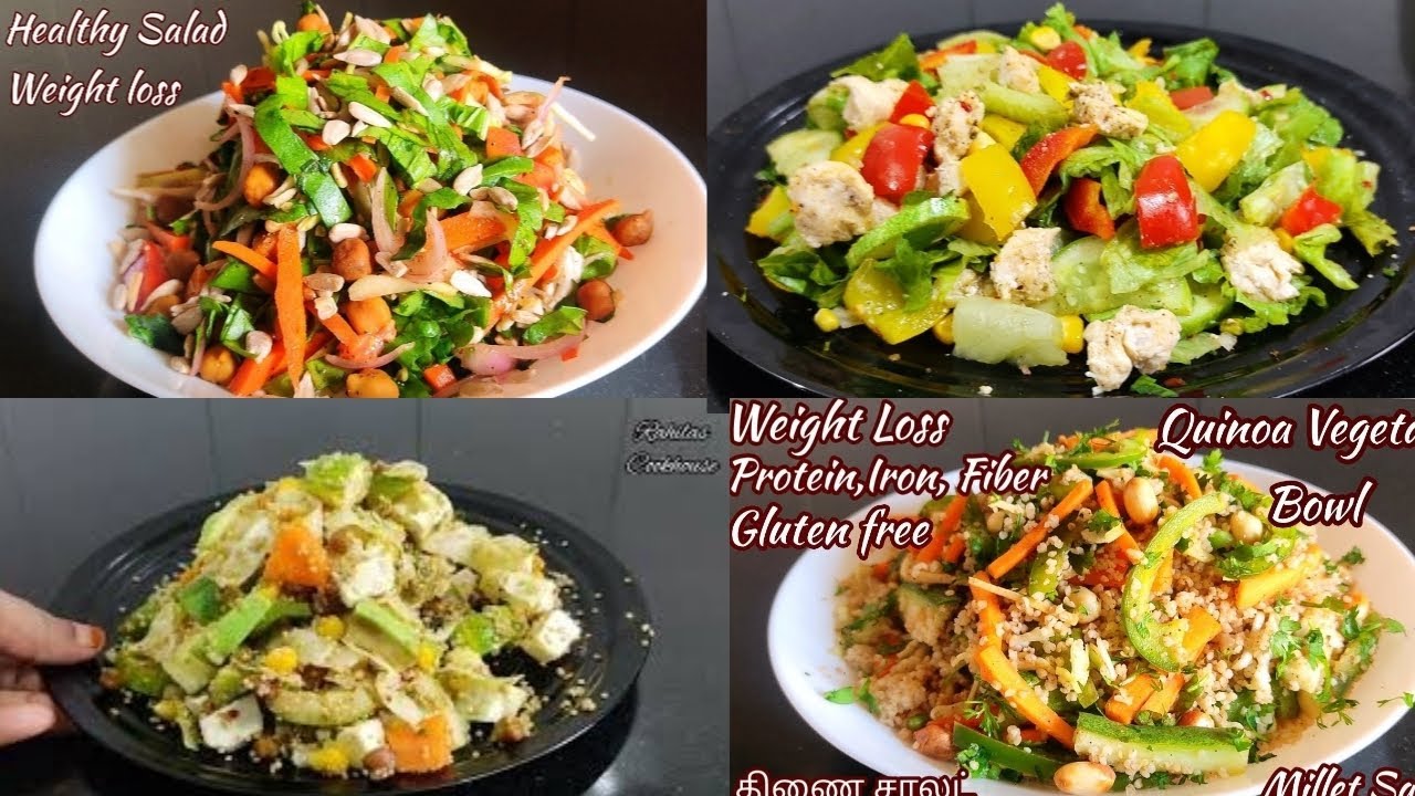 4 Protein Rich Salads For Quick Weight Loss / Weight Loss Recipes / Diet plan Recipes /Salad Recipes