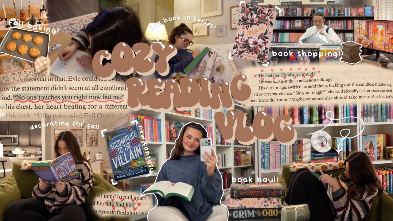 уютный *ОСЕННИЙ* читательский влог! 🍂🧦🧸 чтение в качестве сообщника злодея, осенняя выпечка, книж...