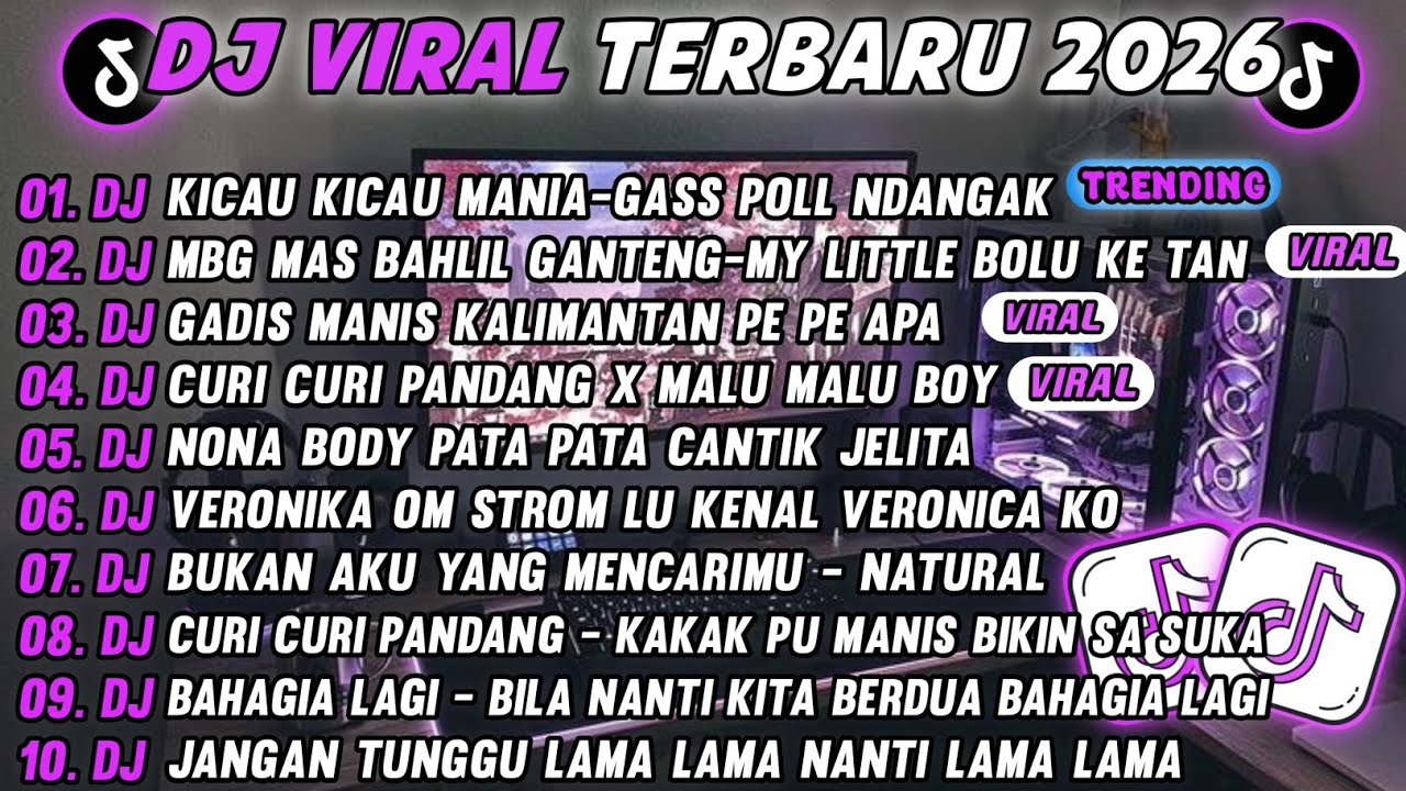 DJ TIKTOK TERBARU 2026-🎵DJ KICAU MANIA GASPOL DANGAK 🎵DJ MBG MAS BAHLIL GANTENG ULL ALBUM