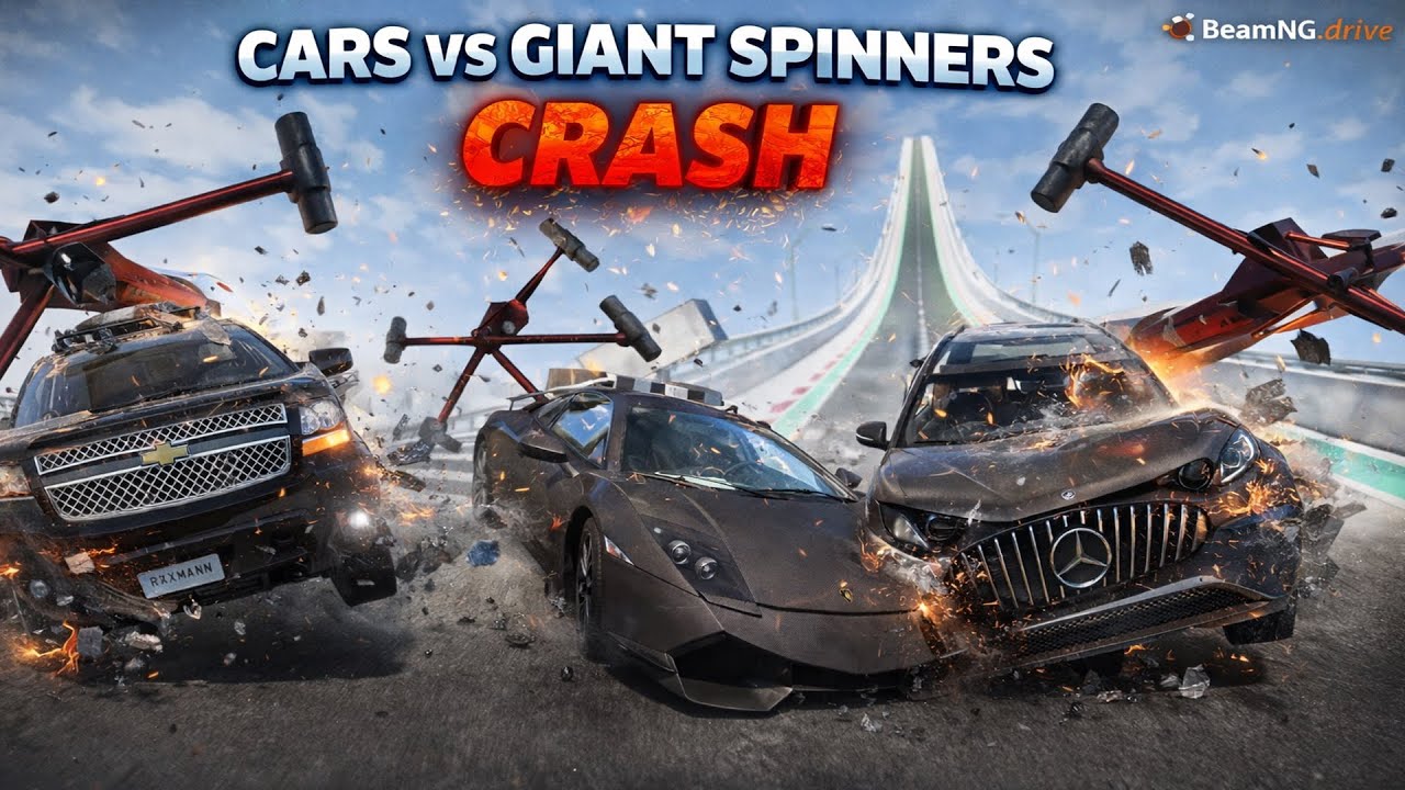 cars vs sledgehammer, Cars vs speedbumps #beamngdrive