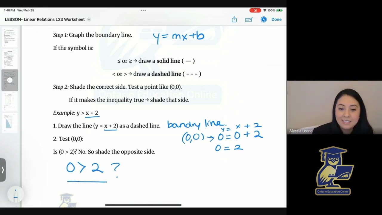 MTH1W: Linear System and Inequalities
