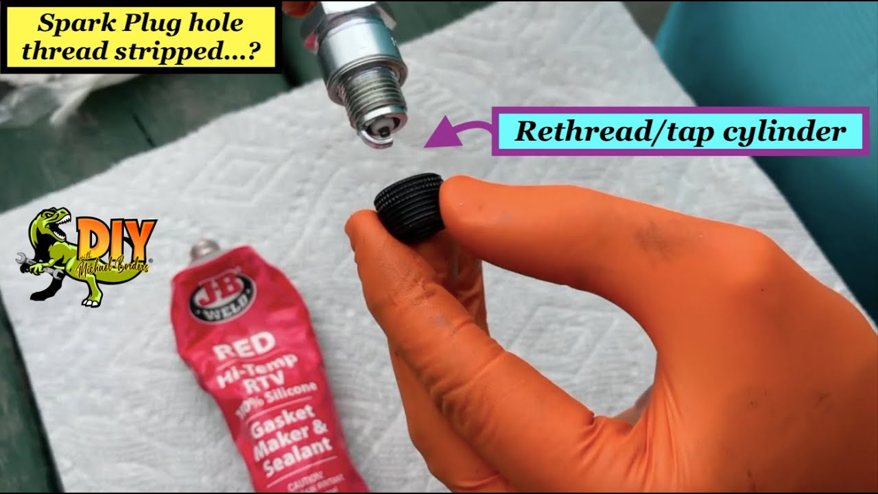 How to rethread and tap cylinder spark plug hole - DIY
