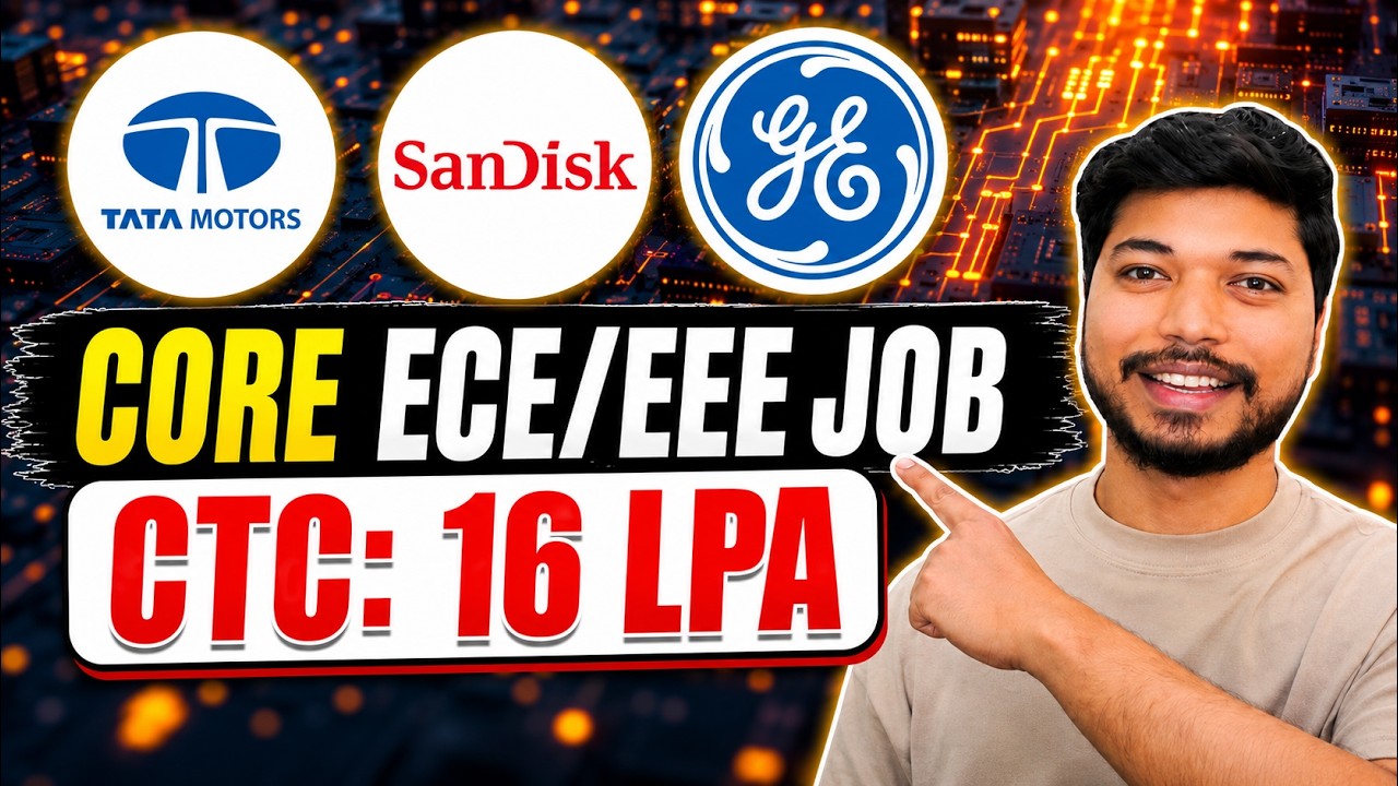 Massive Core Job Openings! 🔥 TATA Motors, GE & SanDisk Recruiting ECE / EEE Freshers
