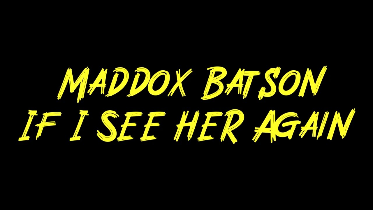 Maddox Batson - If I See Her Again Instrumental