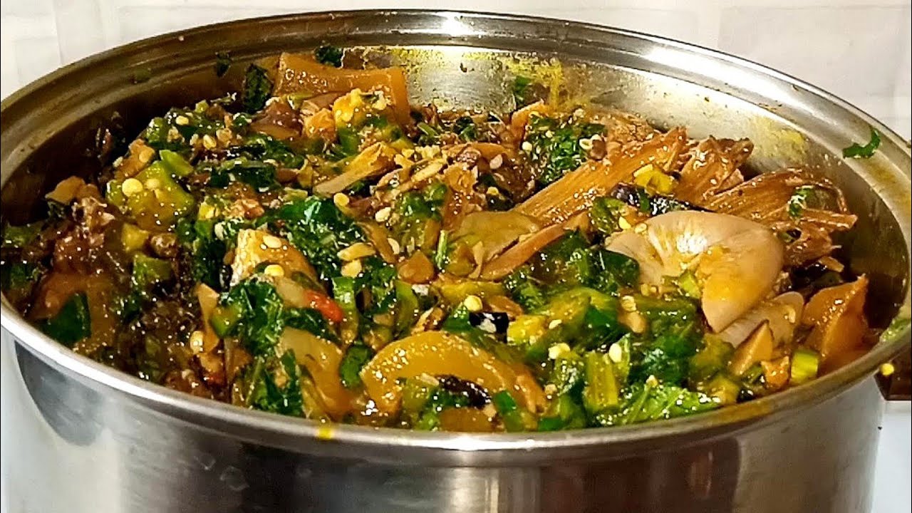 Okro and Ugba Soup Recipe | Ofe Ugba | Nigerian Soup