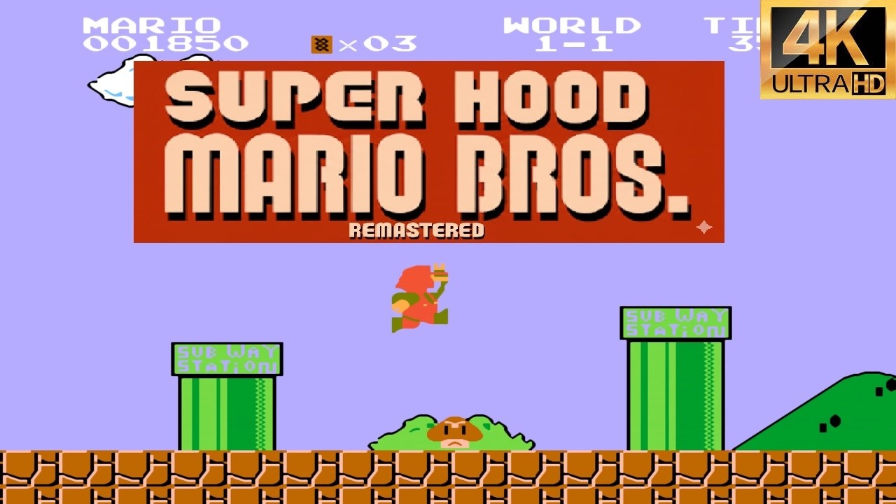 Super Fangame Mario Bros Hood Remastered Hack 2026 (NES) Full Gameplay Retro 4K Fangame