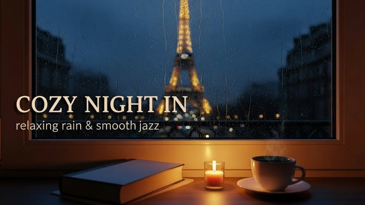 Cozy Evening Rain ☕🌧️ | Smooth Jazz Piano for Calm Nights