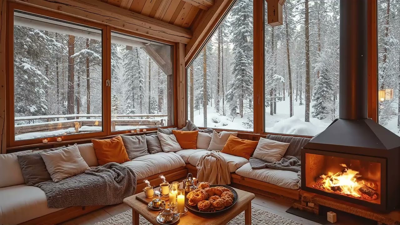 Silent Dawn Light Cabin Winter Jazz ❄️🌅 Relaxing Piano Harmony for Cozy Mornings