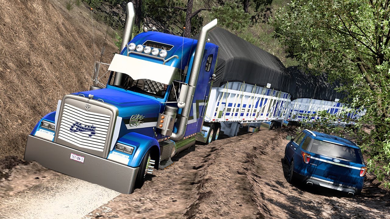 LA DIFICIL CARRETERA DE BARRO freightliner xl classic México Extremo American Truck Simulator