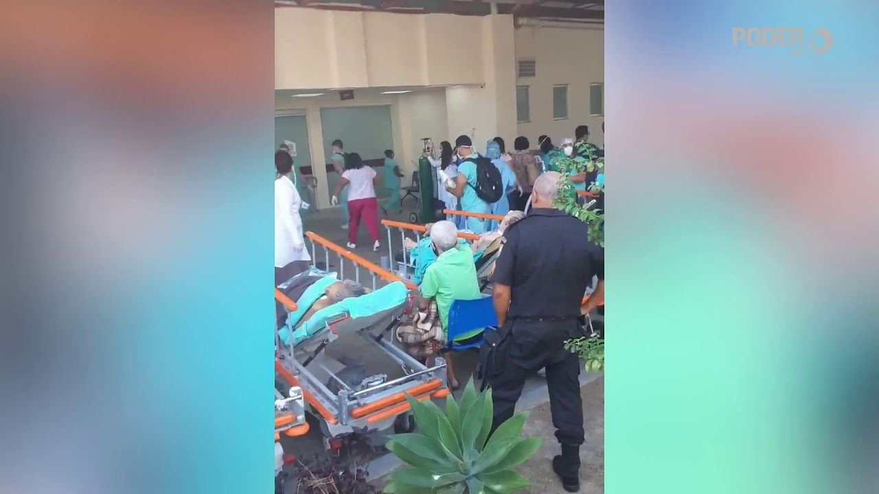 Pacientes são retirados às pressas durante incêndio em Hospital Federal de Bonsucesso (RJ)
