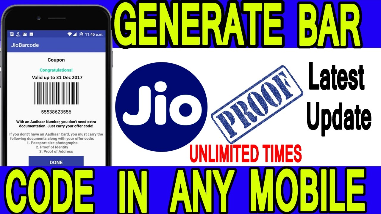 How to generate jio code | LATEST | All 2G/3G/4G Mobile |100% Working Method (HINDI) [TechnoBaaz]