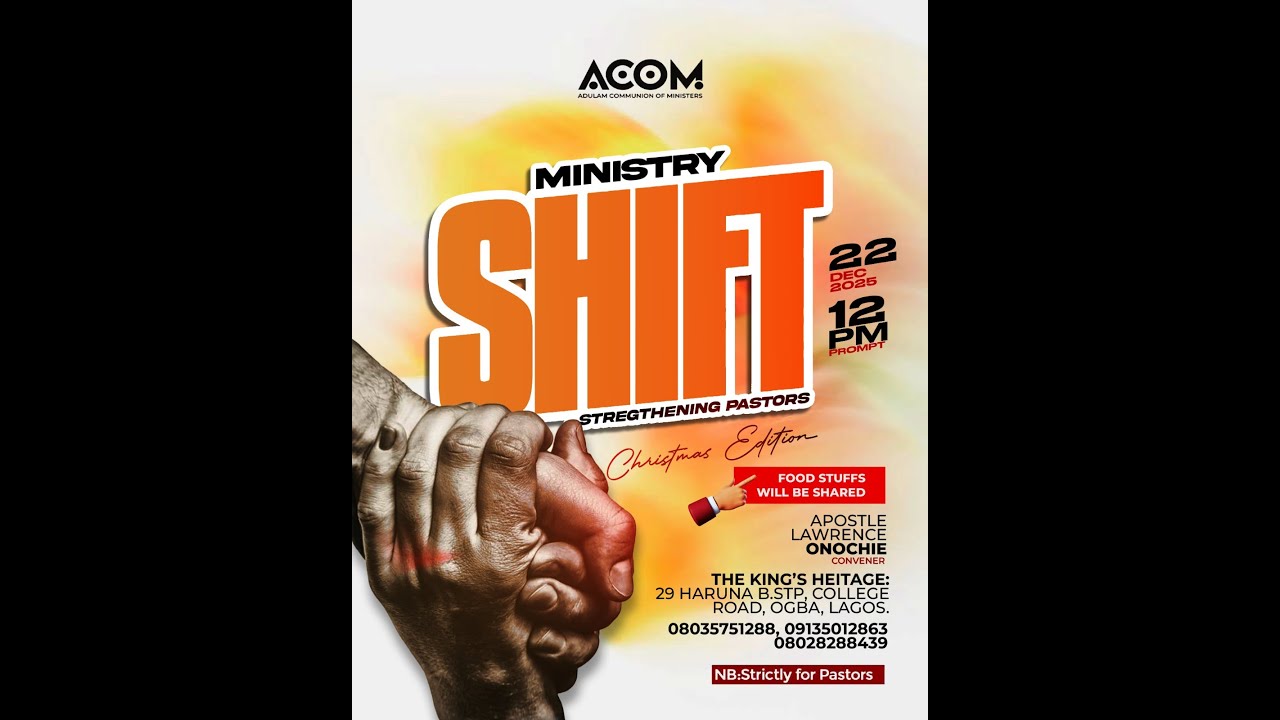 ACOM[MINISTRY SHIFT]//THE KING'S HERITAGE CHURCH//JOIN ONLINE//22-12-2025