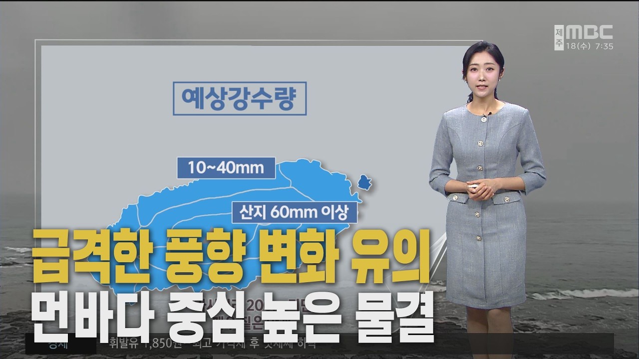 오늘 늦은 밤까지 비, 돌풍과 급변풍에 주의하세요