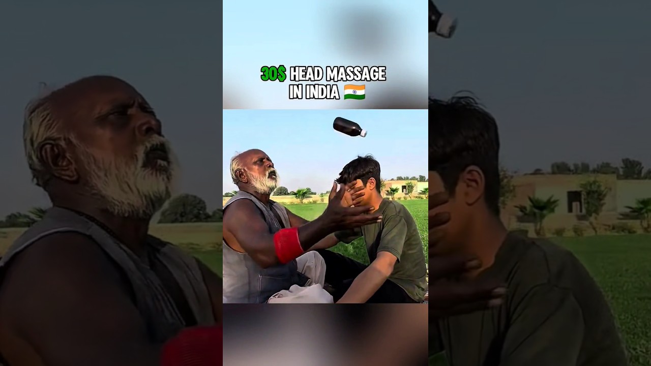 30$head Massage in India 🇮🇳💆&zwj;♂️🇺🇸#asmrsounds #india #massage #headmassage #unitedstates #satisfying