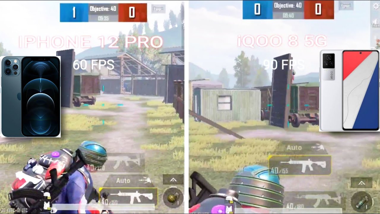iqoo 8 vs iPhone 12 Pro Pubg Test, iqoo 8 vs iPhone 12 Pro Speed test