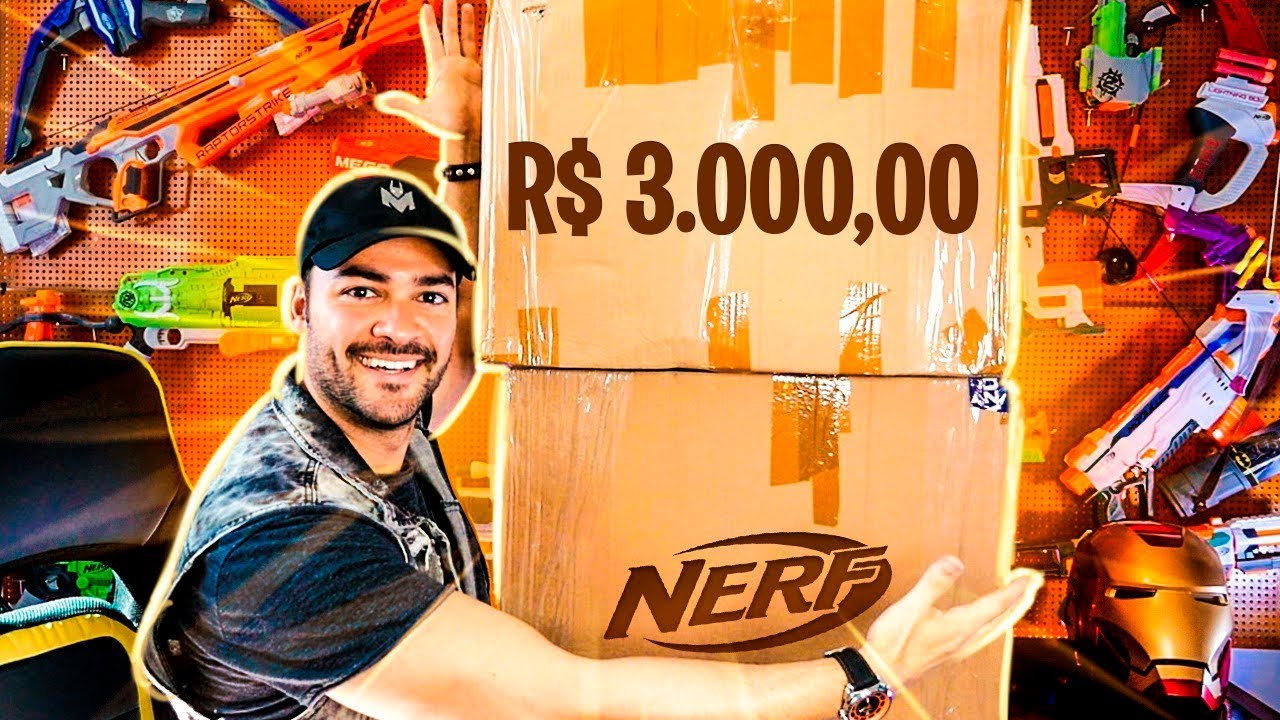 Caixa Misteriosa de NERF com quase R$ 3.000,00