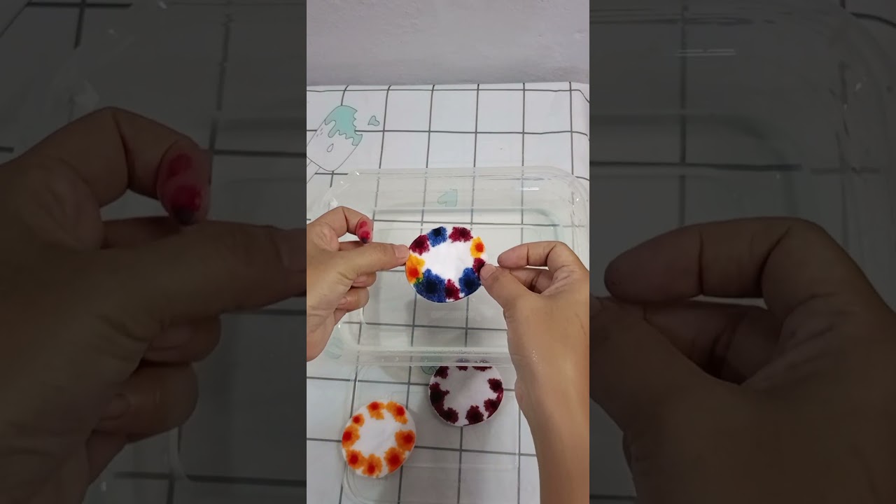 MEMBUAT EKSPERIMEN KAPAS WARNA - EKSPERIMEN UNTUK ANAK #eksperimen #eksperimenanak #idebermainanak