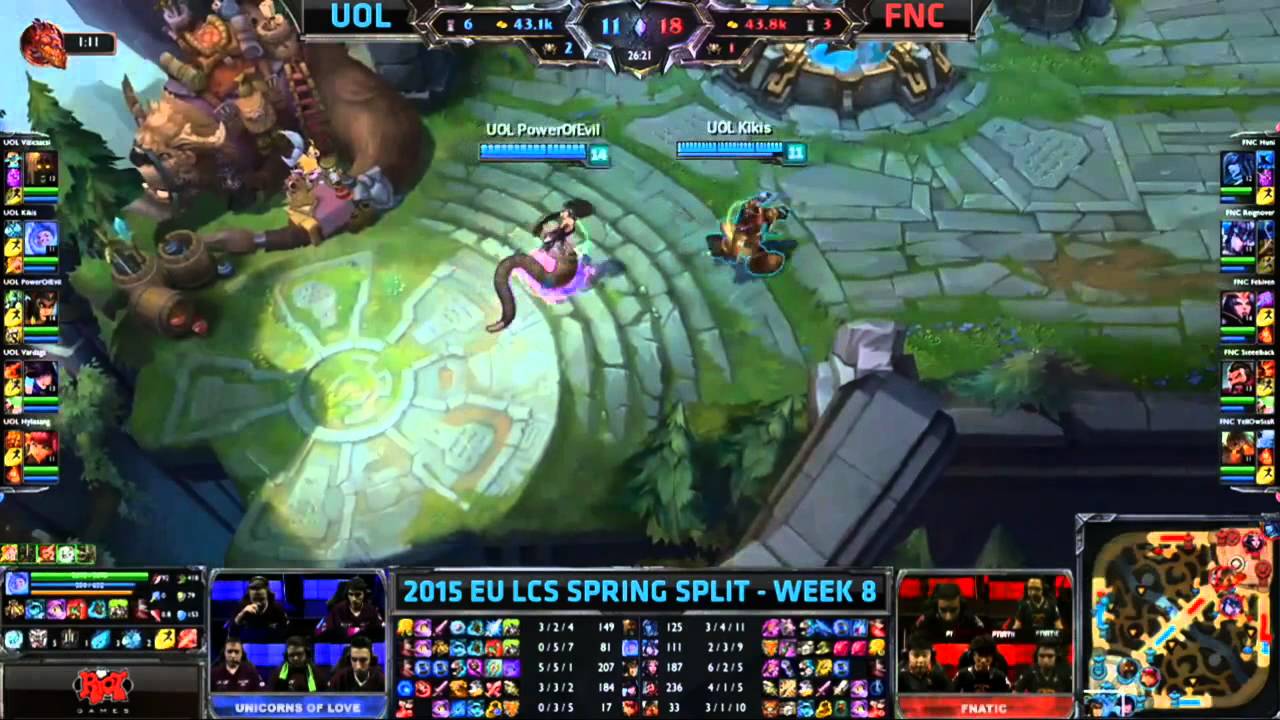 UOL vs Fnatic | LCS EU 2015 Spring Split | 16. nap 2. meccs