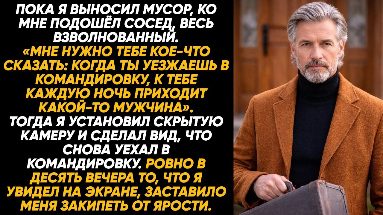 Сосед прошептал: «Пока ты в командировке, в твой дом тайком заходит мужчина». Тогда я понял всё сраз