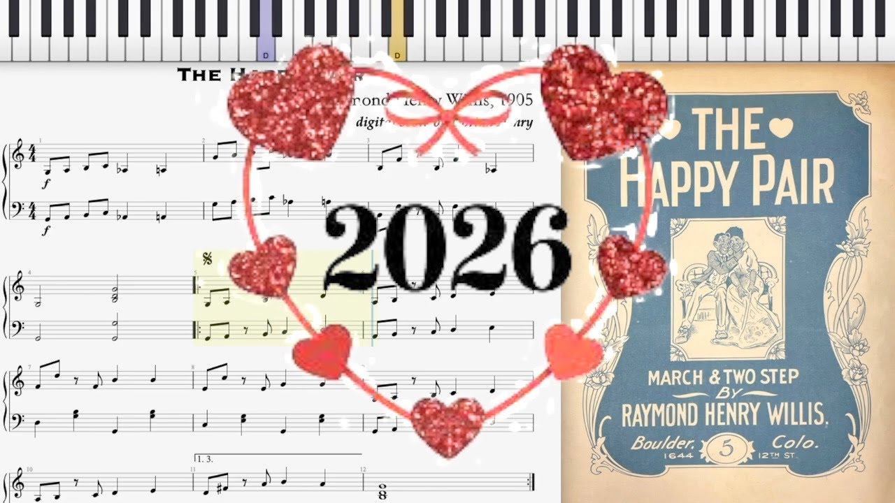 The Happy Pair by Raymond Willis (1905, Ragtime piano)