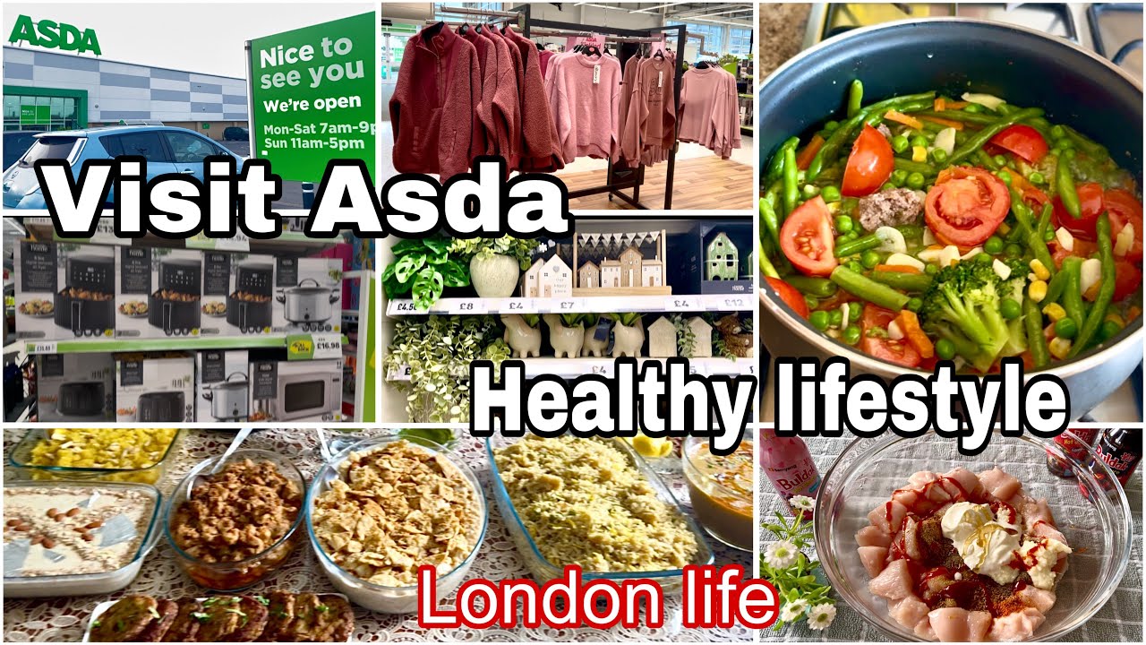 Visit Asda store |Healthy lifestyle walk and eat healthy food&Connect with Friends feels more Happy 