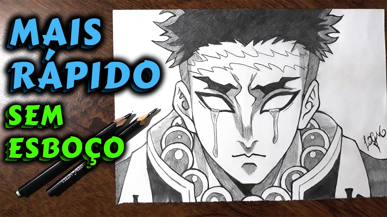 DESENHO DE ANIME FÁCIL E RÁPIDO 💪 GYOMEI HIMEJIMA ⚔