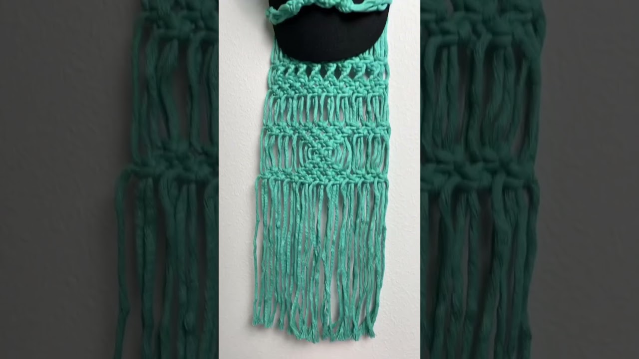 Newest hat hanger #macrame #macramedecor #macramemakers #macramehathanger #shorts