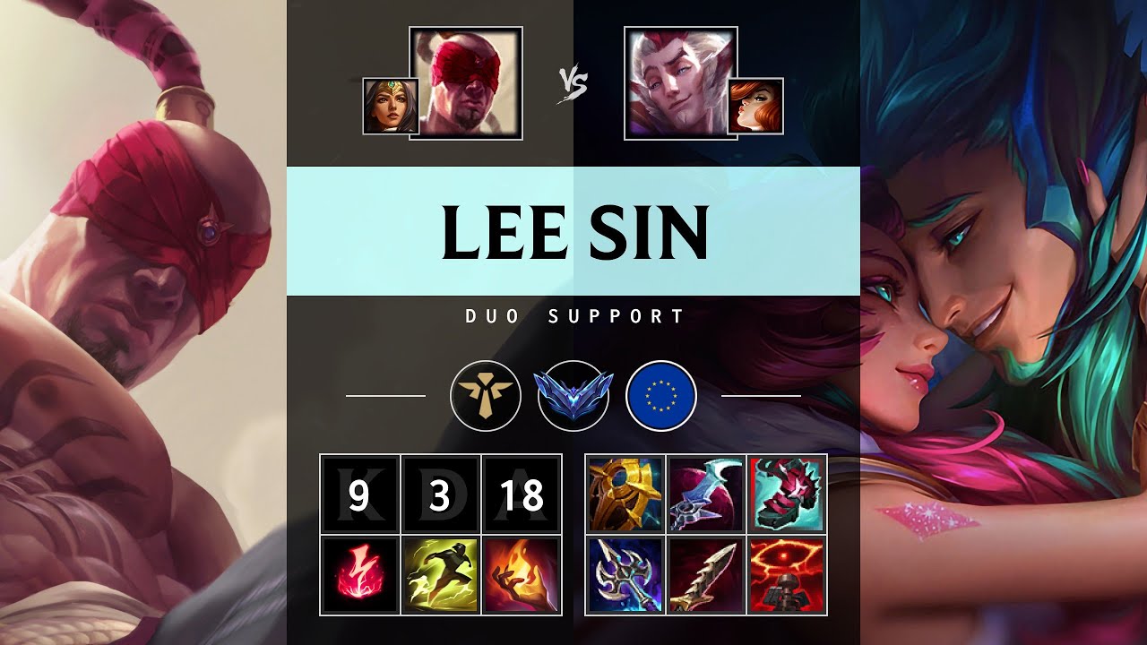 Lee Sin Support vs Rakan - EUW Diamond Patch 25.04