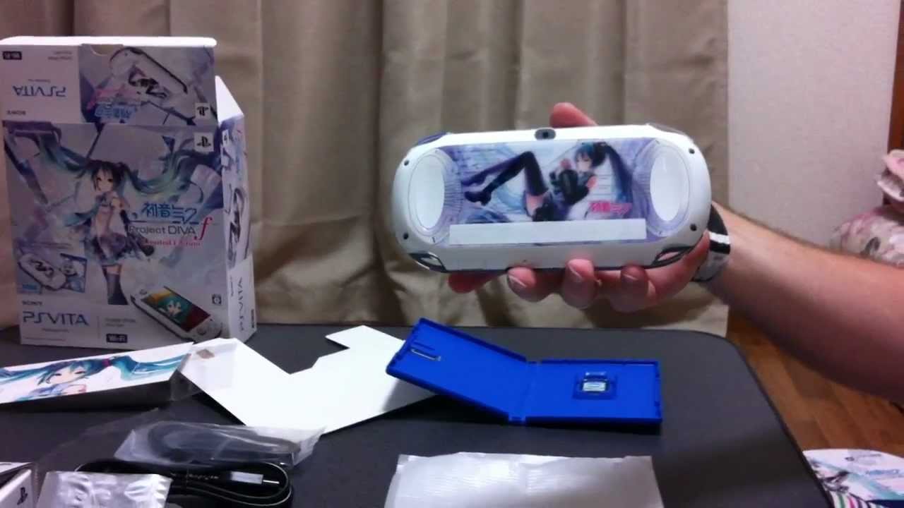 Playstation Vita Hatsune Miku Project Diva F Limited Edition Unboxing (System and Game)