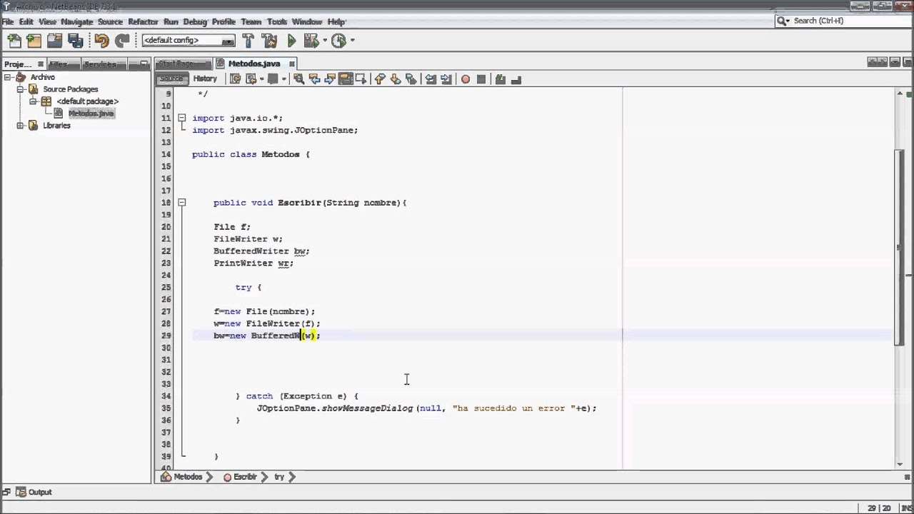 Escribir en un Archivo Plano (txt) con java