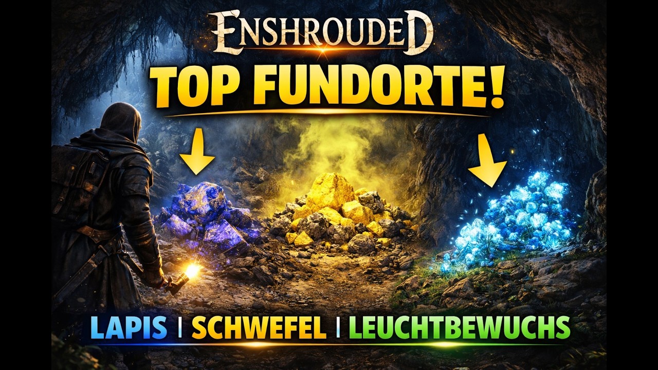 Enshrouded: Die Besten Fundorte für Lapis, Leuchtbewuchs & Schwefel nach Update 7