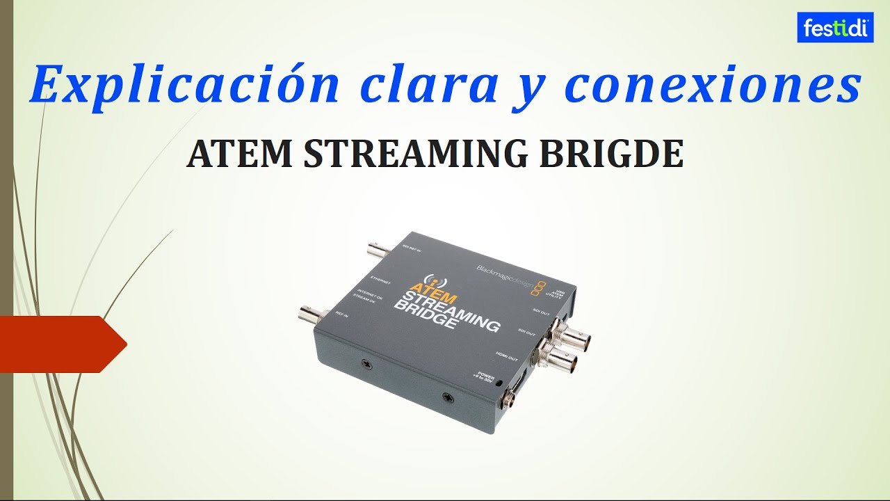 🎥🎤 ATEM Streaming Brigde - Explicación Clara y 3 conexiones a tomar en cuenta