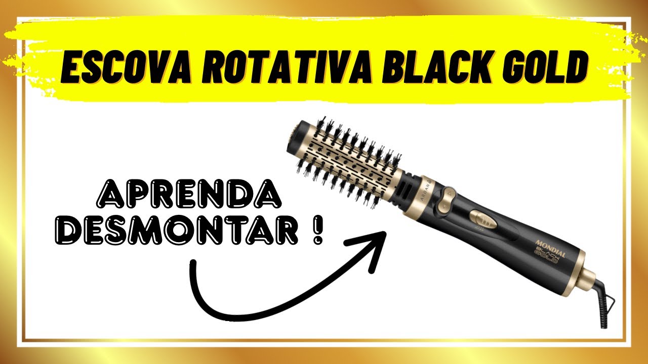 Como desmontar e trocar cabo giratório Escova Rotativa Mondial Black Gold Argan ER-11. Passo a passo