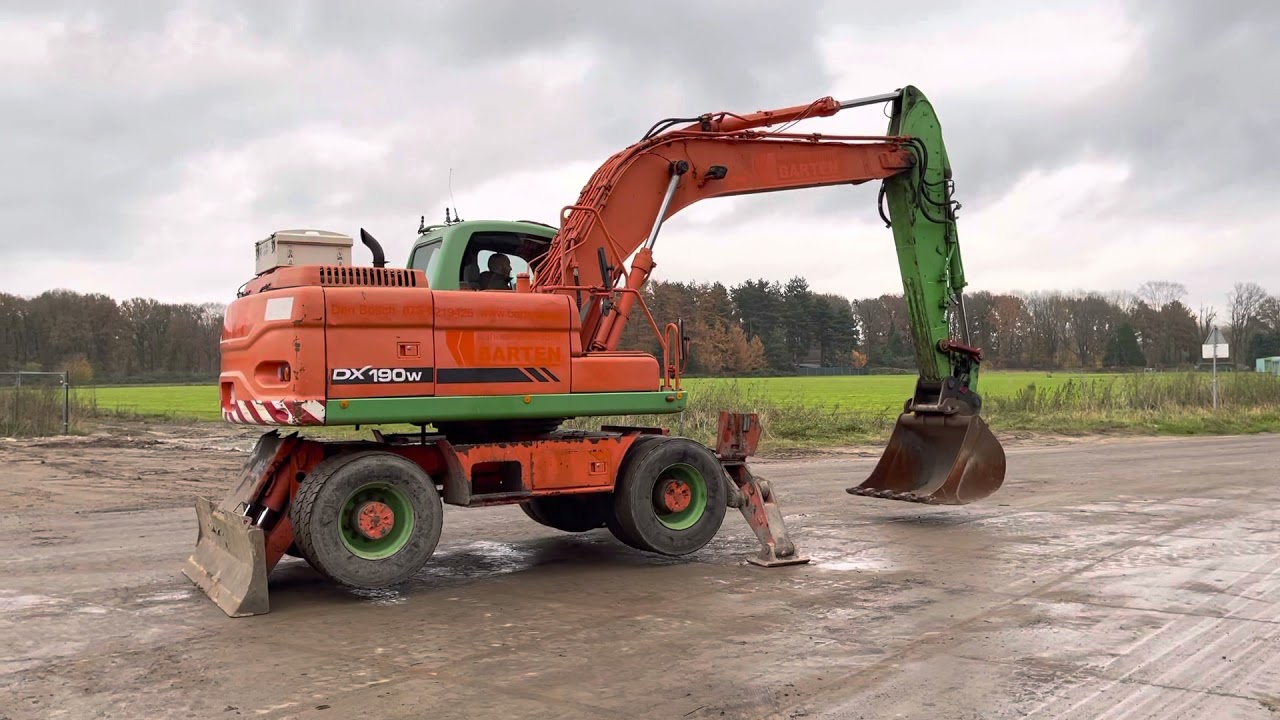Doosan DX190W Mobile Excavator - Year: 2008 (Refnr. BM4237) Excellent Working Condition