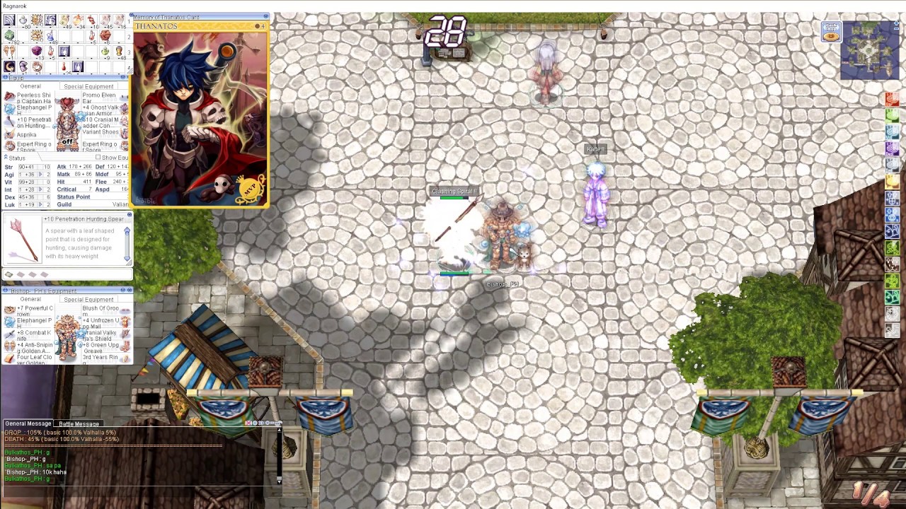 RO MSP Valhalla [ Lord Knight Thanatos Spiral Pierce test damage ]