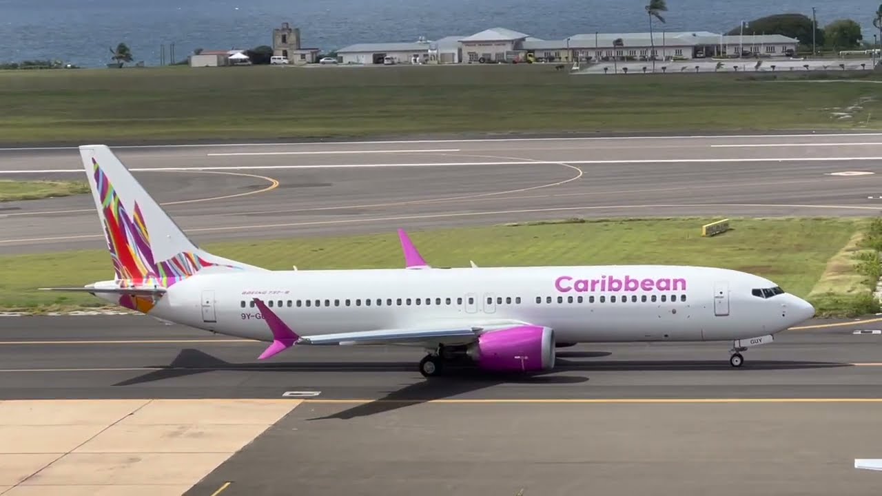 Caribbean Airlines Boeing 738 Max in Barbados