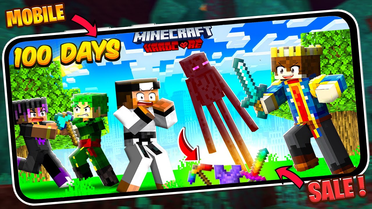 100 Days But MOBS DROP OP ITEMS In Hardcore Minecraft 😰