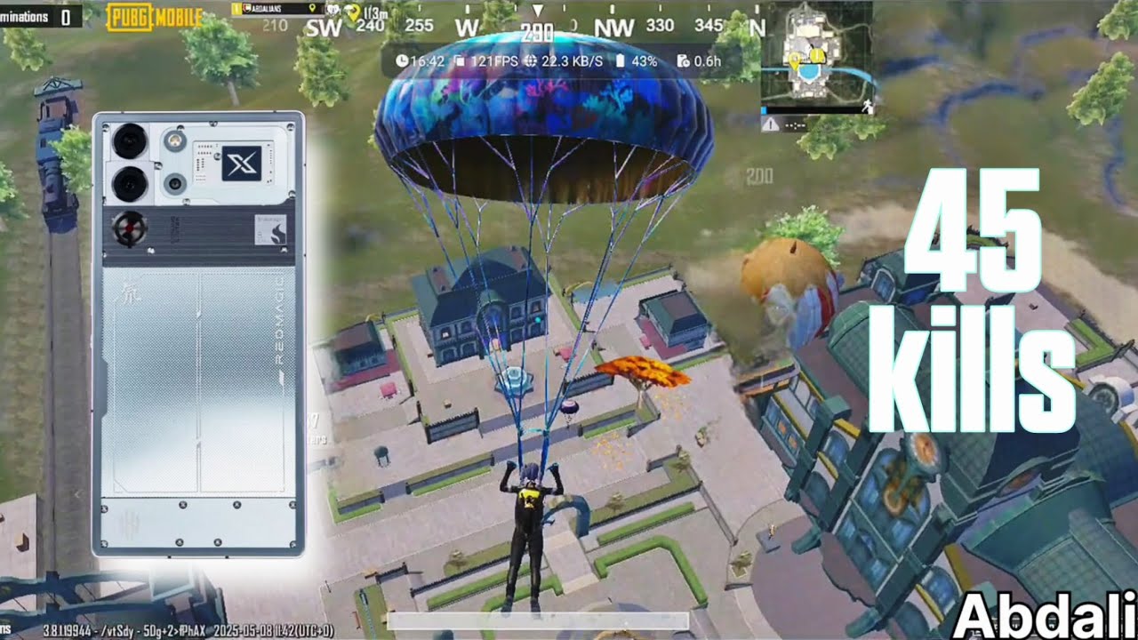 RED MAGIC 10 PRO PUBG TEST 🔥 120 FPS WITH FPS METER 🔥 45 KILLS