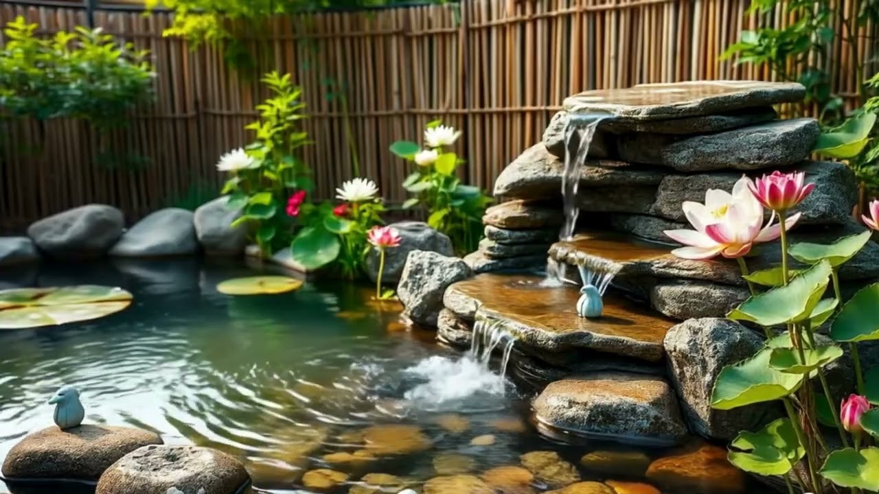 Relaxing Water Fountain Sounds 🌿 Deep Sleep, Stress Relief & Inner Peace