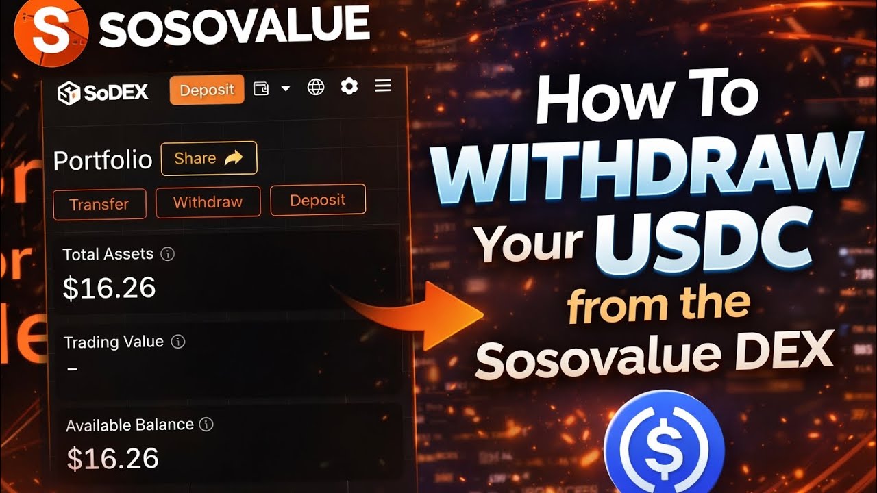 How To Withdraw USDC From Sosovalue DEX (Step-by-Step Guide) 💰🔥To your Exchange or Wallet 
