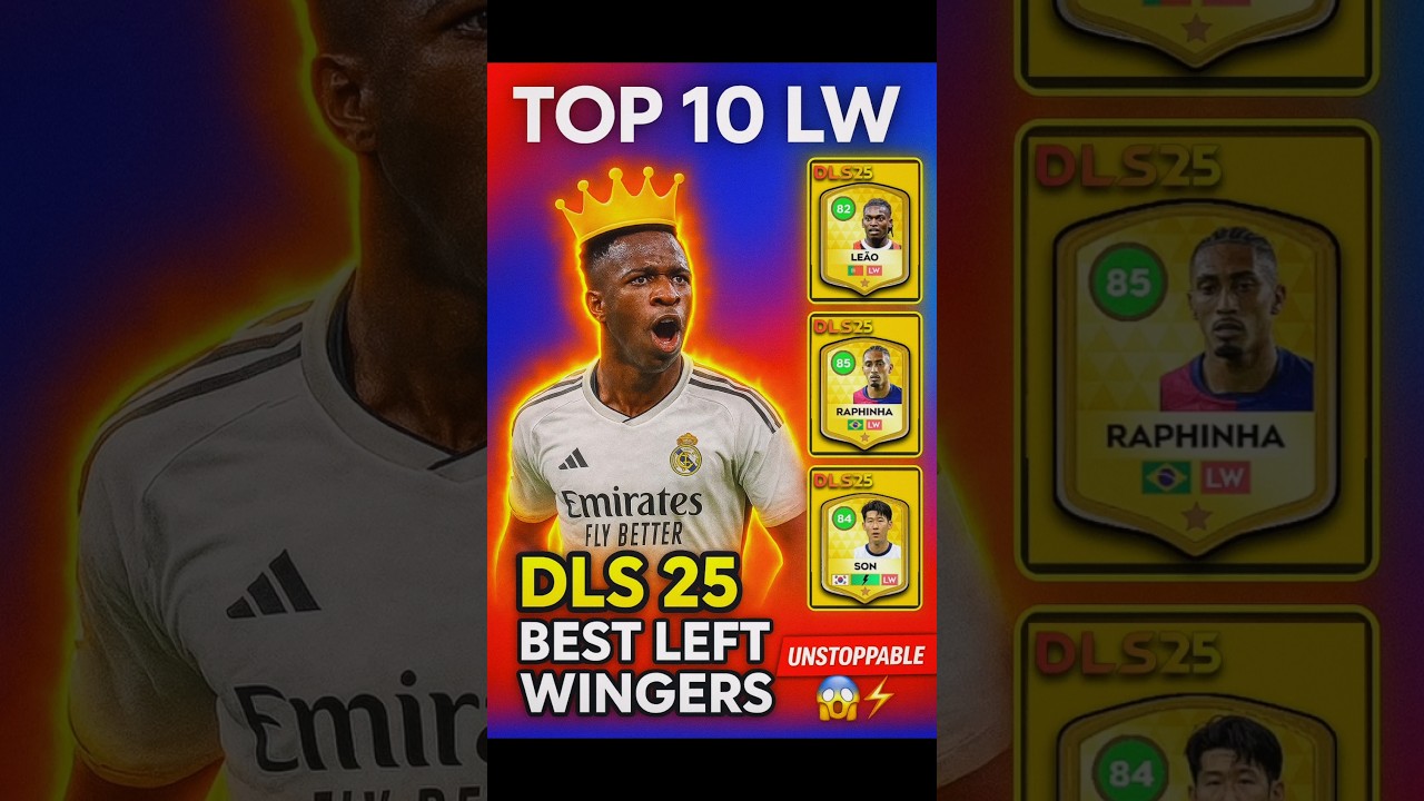🔥 TOP 10 Left Wingers in DLS 25 ⚡ | Best LW Players 2025 | Dream League Soccer 🔥
