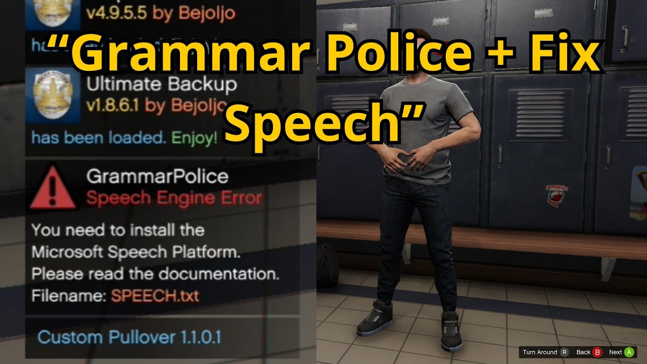 “¡INSTALA GRAMMAR POLICE + SOLUCIÓN DEFINITIVA AL ERROR SPEECH EN LSPDFR! 🚨🔥 (FUNCIONA 2025)”