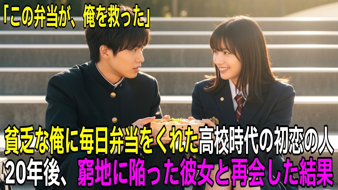 高校時代、貧乏な俺に毎日弁当をくれた『初恋の人』… 20年後、彼女が窮地に陥る【感動する話】