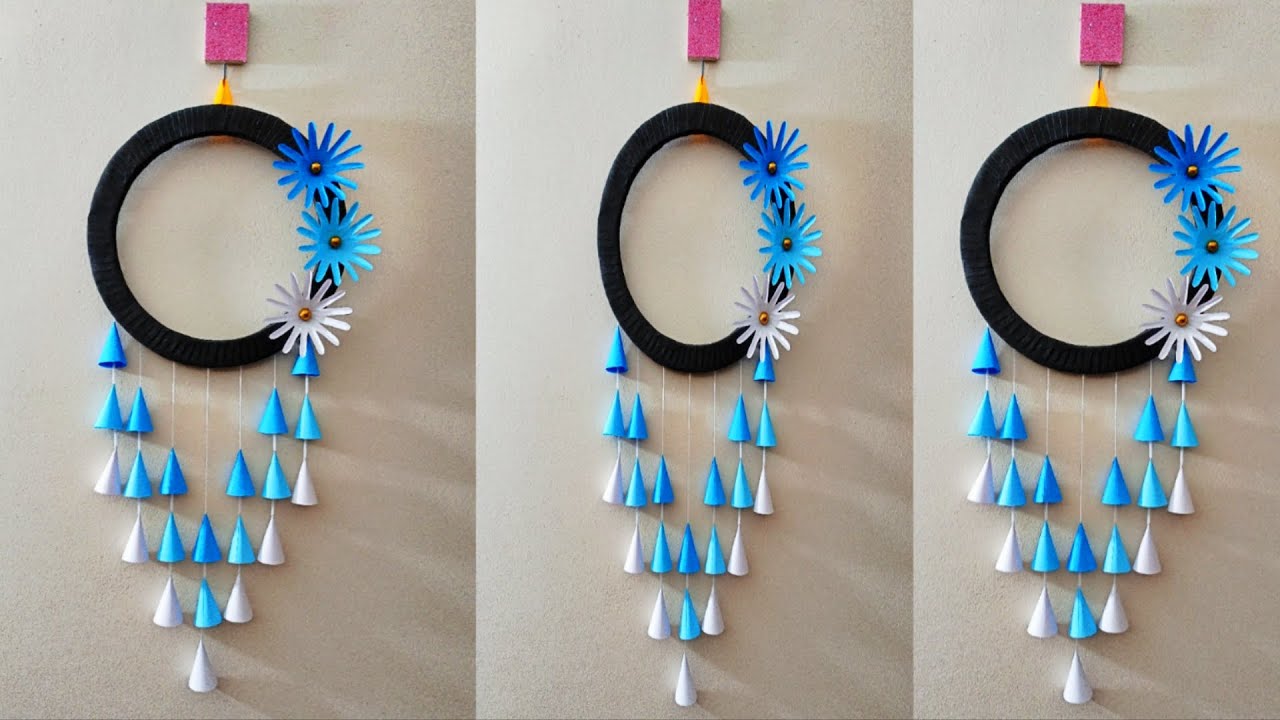  Easy Paper Wall Hanging Craft | Paper Flower Wall Decoration 