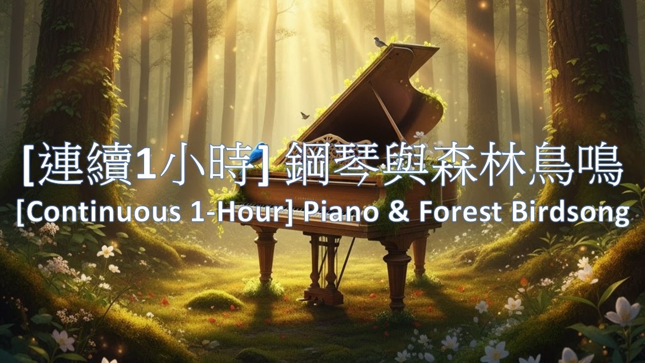 [連續1小時] 鋼琴與森林鳥鳴：魔浪音樂系列 - [專輯：晨曦林間：喚醒靈魂的純淨鋼琴] (製作：戴維楚) [Continuous 1-Hour] Piano & Forest Birdsong