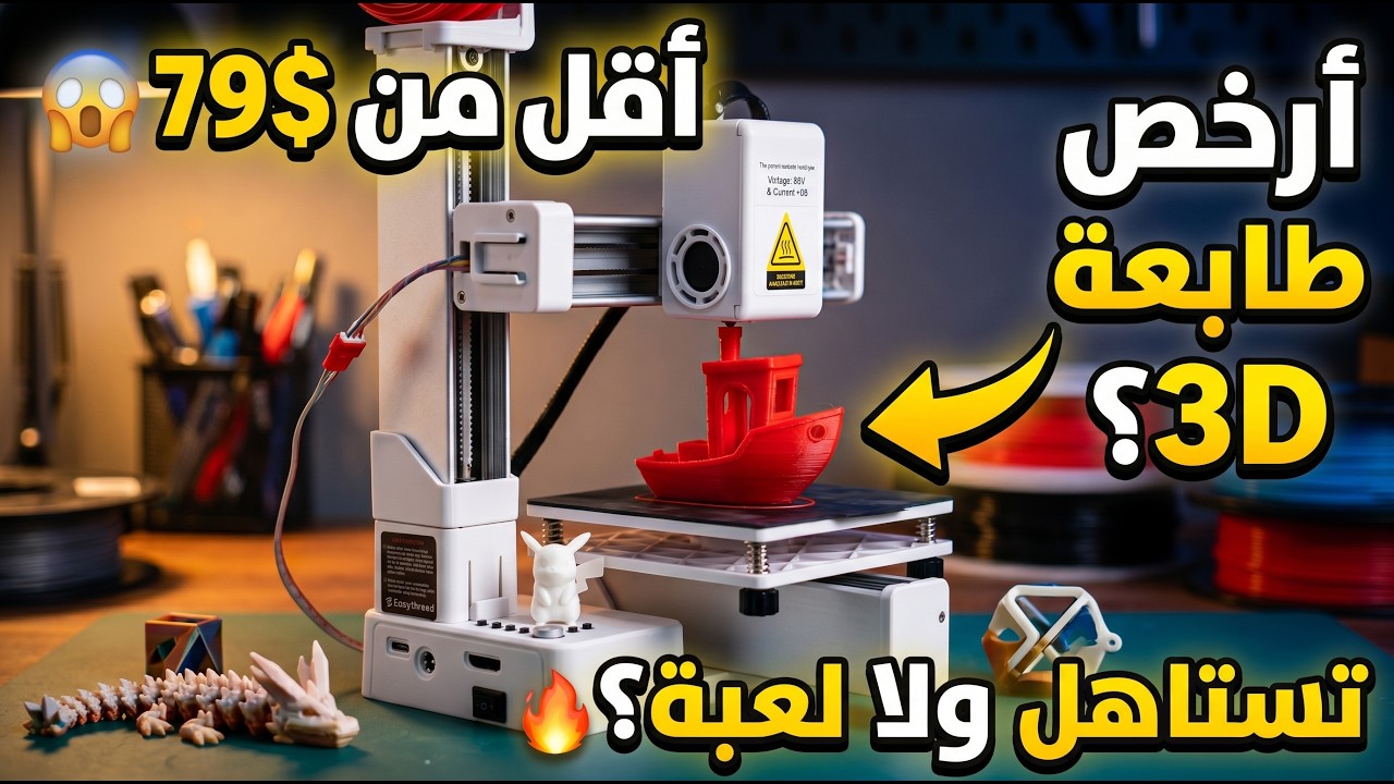 أرخص طابعة 3D في العالم 😳 | Easythreed K10 هل تستاهل ولا غير لعبة؟