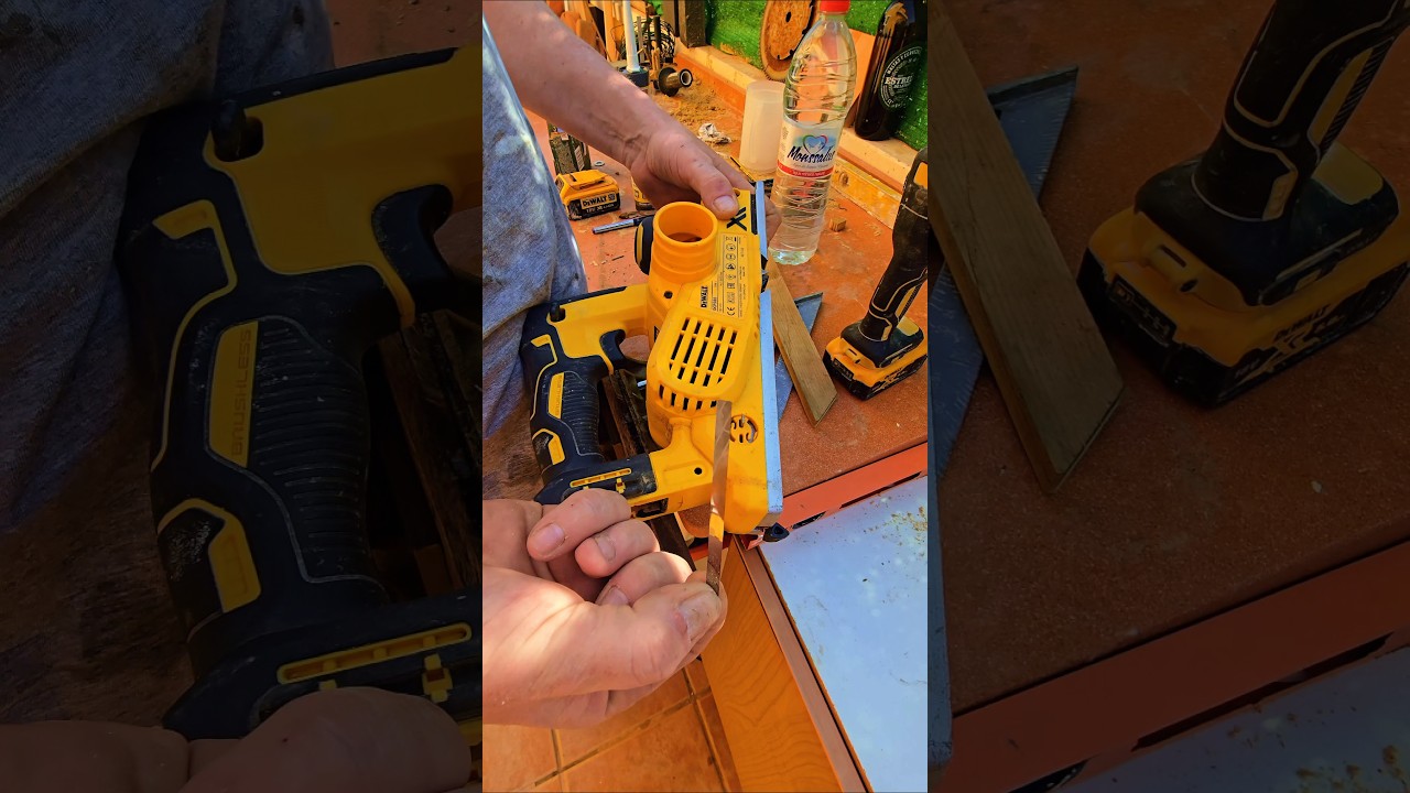 The DEWALT DCP580 Electric Wood Planer is AMAZING! ✨️👌 #wood  #dewalt #tools #woodworking #shorts