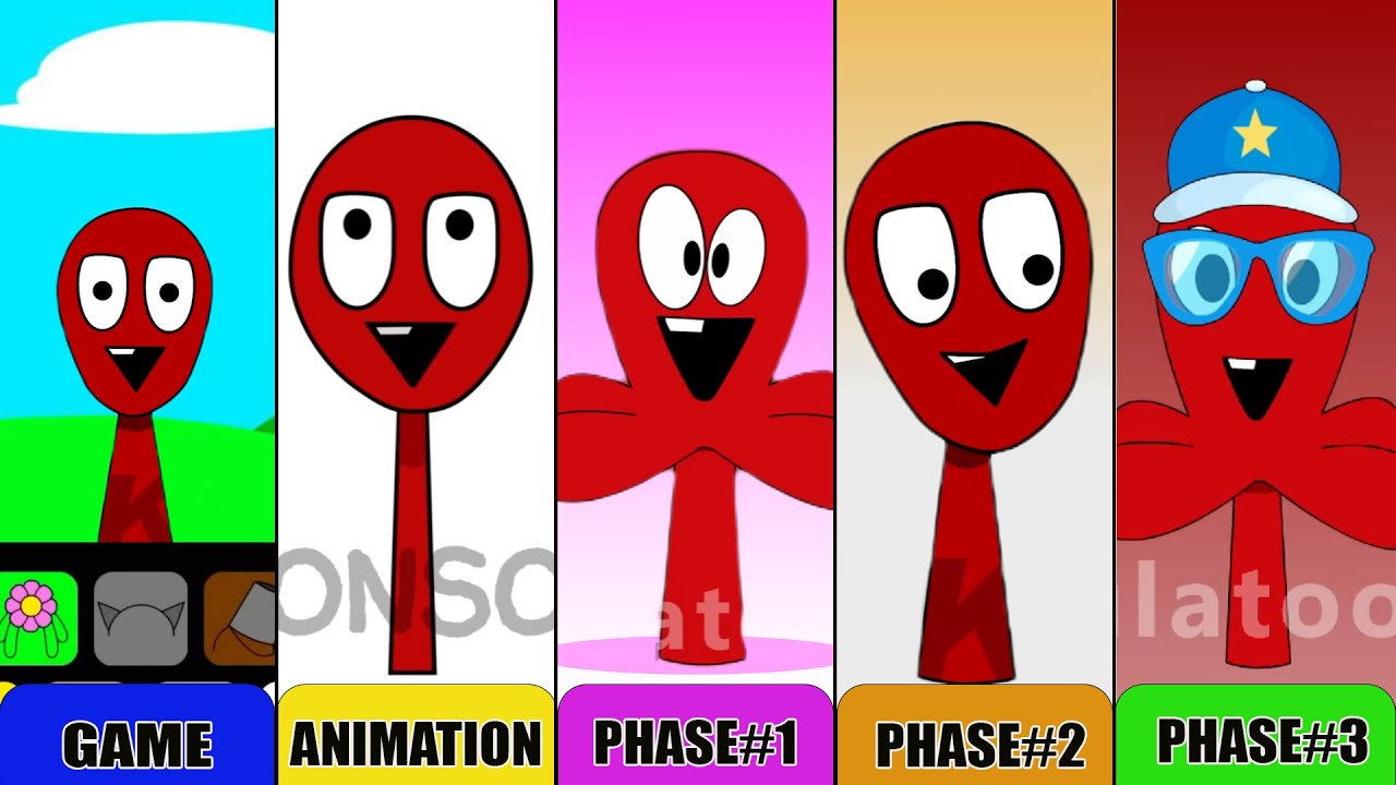 My NEW! Sprunki OC: Fred (from Pocoyo) Phase 4 Animation vs Game (All Versions)