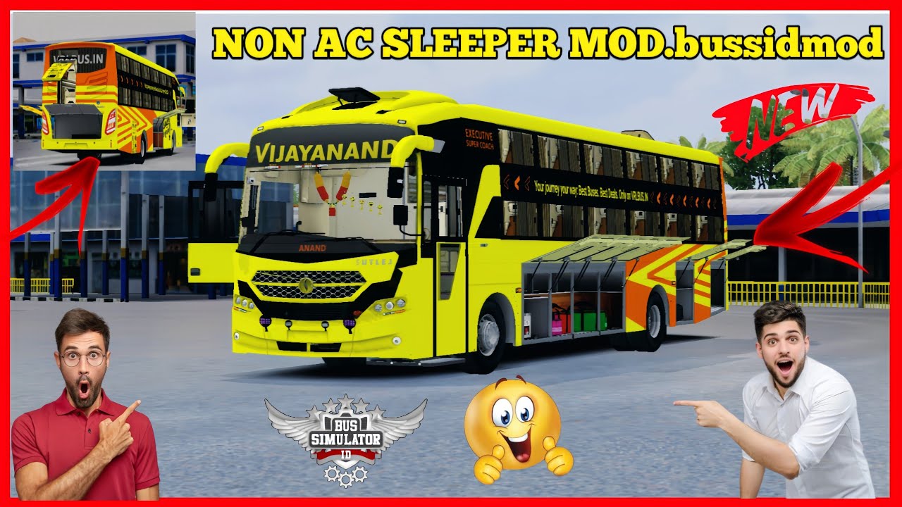 New Non Ac Sleeper Mod👌free link bus simulator Indonesia game MKUSMAN86👌