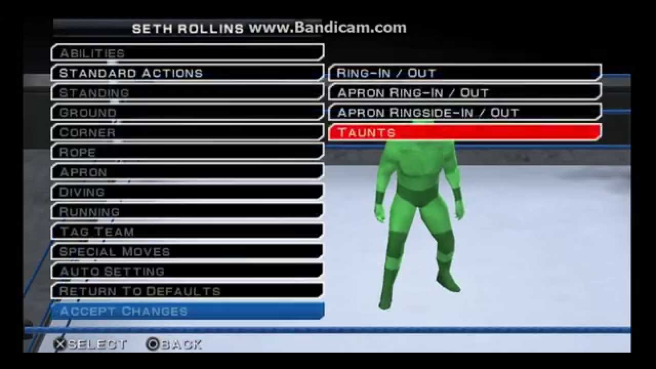 WWE SVR 11 PSP Seth Rollins Moveset (New Finisher)